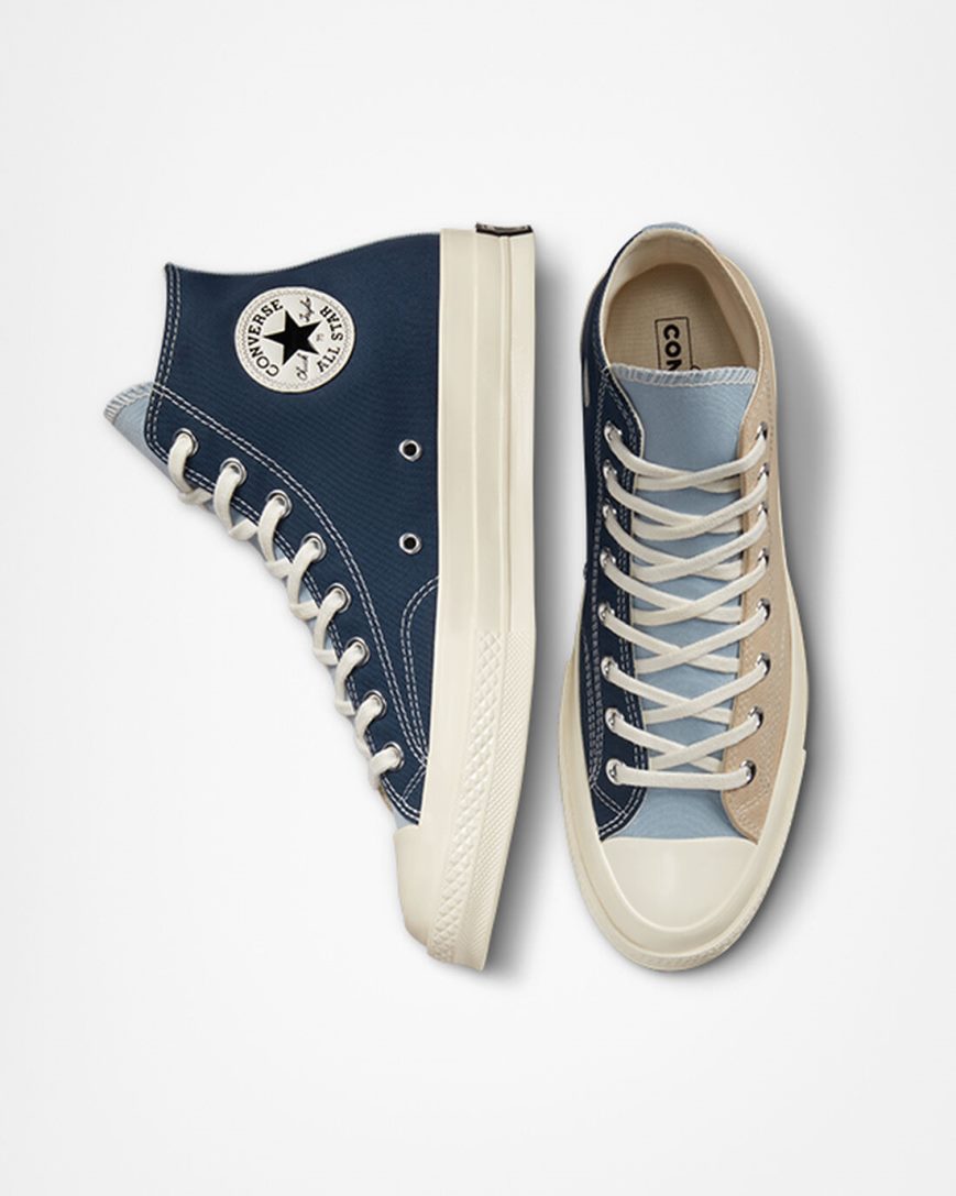 Dámské Boty Vysoké Converse Chuck 70 Tri-Panel Tmavě Blankyt | CZ EGMB65